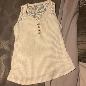 3/$10 waffle lace tank
